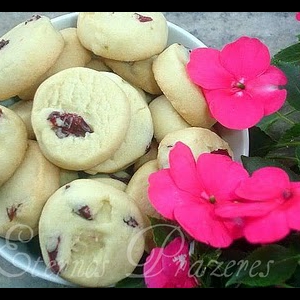Cookies de Laranja e Cramberries
