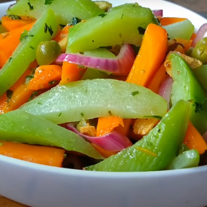 salada de legumes no vapor