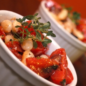 Saladinha de Feijão Branco com Tomate (vegana)