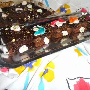 Brownies com  marshmallows- Dia Um na Cozinha