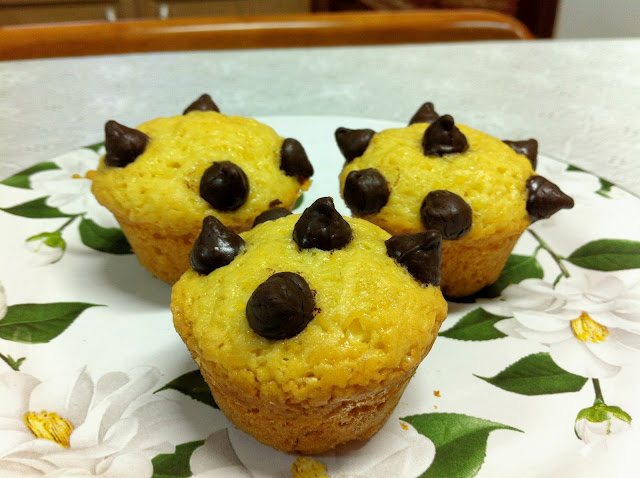 Mini muffins de Iogurte com Gotas de Chocolate