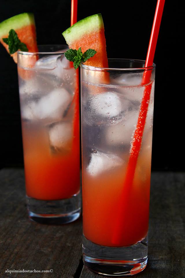 Cocktail de Vodka e Melancia / Vodka Watermelon Sparkler