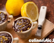 Creme de chocolate com limão siciliano