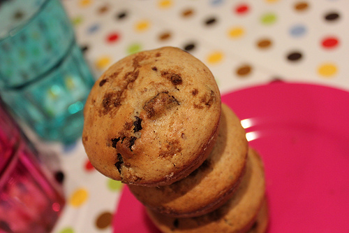 muffins de chocolate e canela