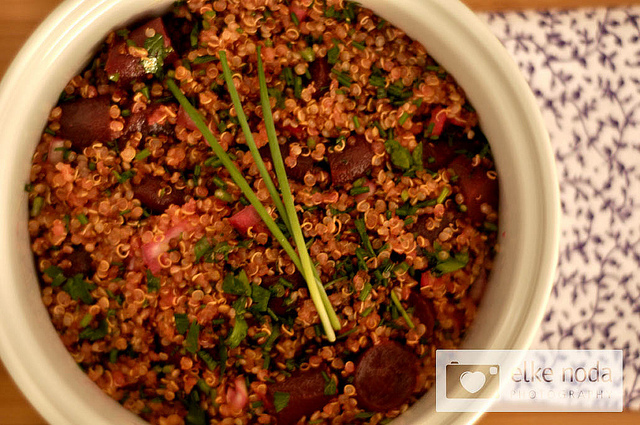 Salada de quinoa com beterraba, uma outra versão!