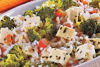 Arroz com Tofu e Brócolis (vegana)