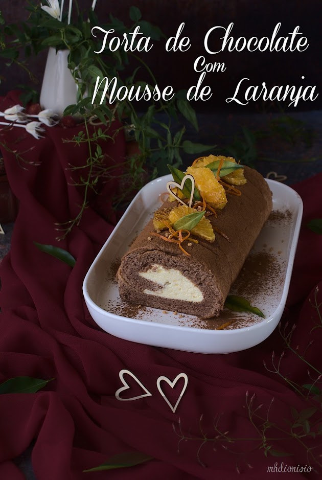 Torta de Chocolate com Mousse de Laranja