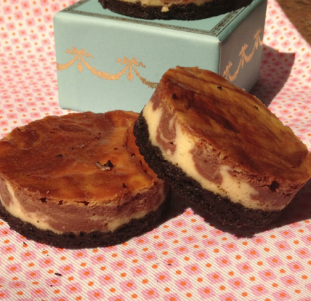 cheesecake marmorizado de nutella e negresco
