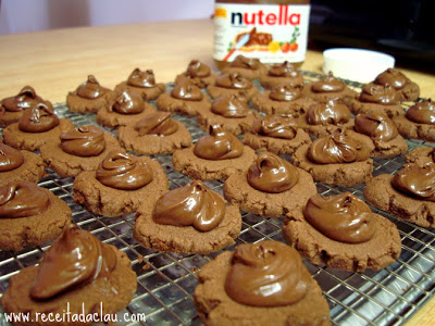 Cookies de Chocolate com Nutella