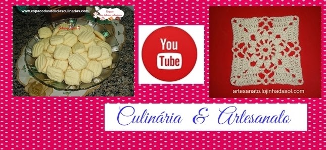 Canal de culinária e artesanato no YouTube