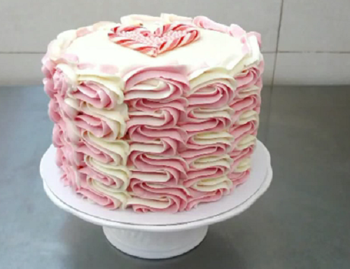 Decoração de bolo com 2 cores