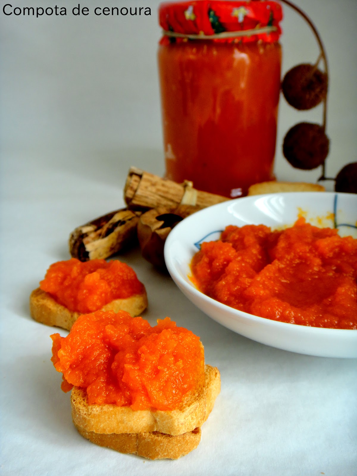 Compota de cenoura para 18º edição do Dia Um...Na Cozinha!