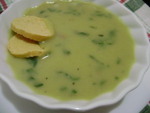 Sopa de Ervilha com Espinafre