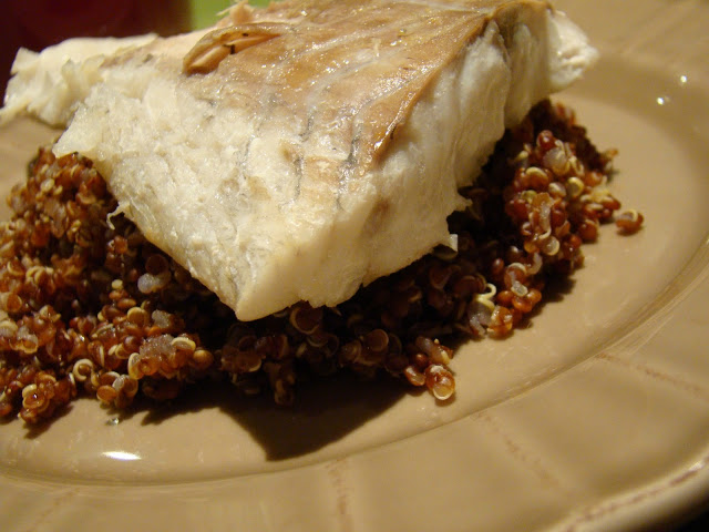 Escamudo Preto Grelhado com Quinoa Vermelha / Grilled Black Saithe with Red Quinoa
