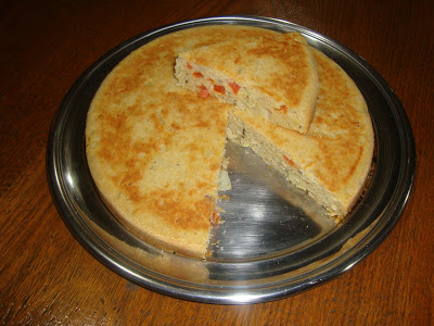 Torta de sardinha com farinha de arroz