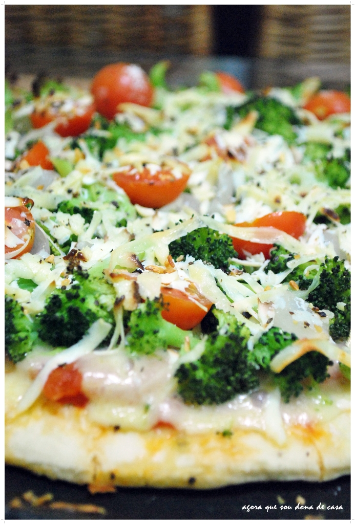 pizza light de brócolis