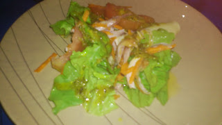 Salada com vinagrete de laranja