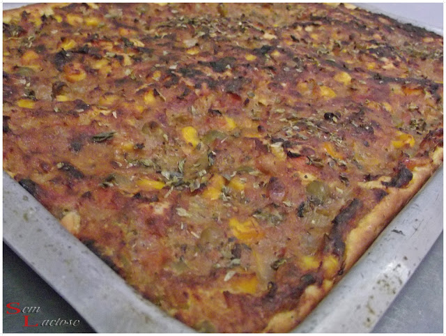 Pizza de sardinha (sem lactose)