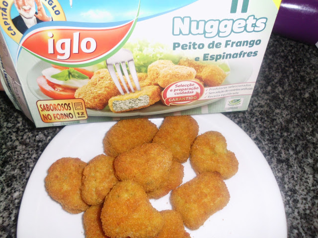 Nuggets - Peito de Frango e Espinafres
