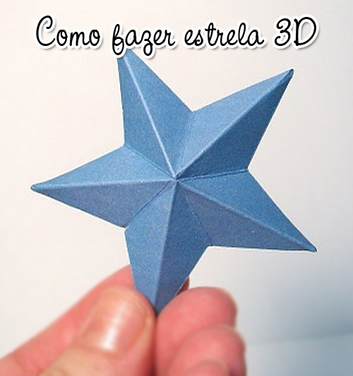 Estrela de papel em 3D