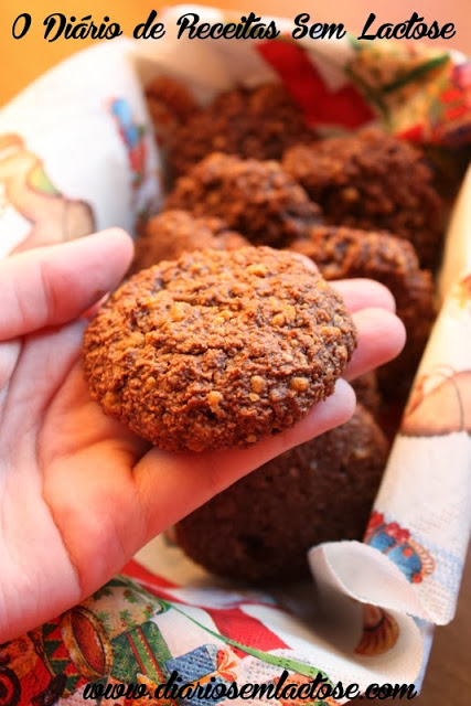 Cookies de Cacau Sem Lactose, Sem Glúten, Sem Soja