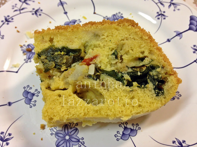 Torta de Chicória (ou escarola ou espinafre...), Soja e Castanha de Caju