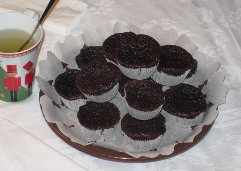 Muffins de alfarroba para o dia dos namorados
