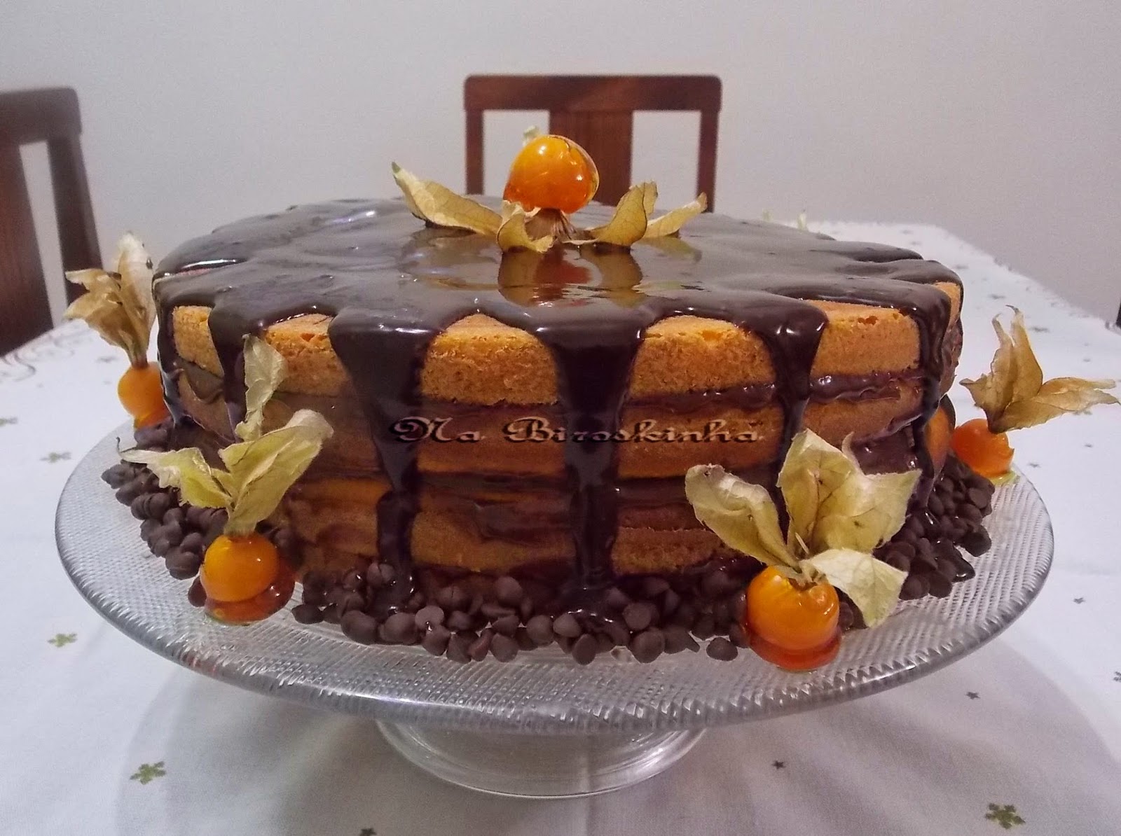 Naked Cake de Cenoura e Chocolate