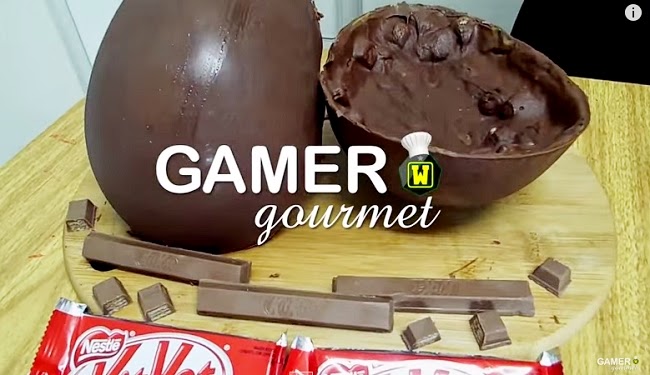 Ovo de Páscoa Caseiro de KitKat, de Gamer Gourmet