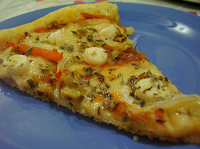 Pizza de Vegarella com Palmito e Azeitonas (vegana)
