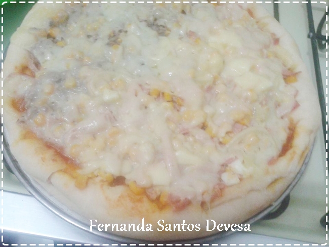 Eu testei receita do blog, Fernanda Santos Devesa: Pizza com massa caseira