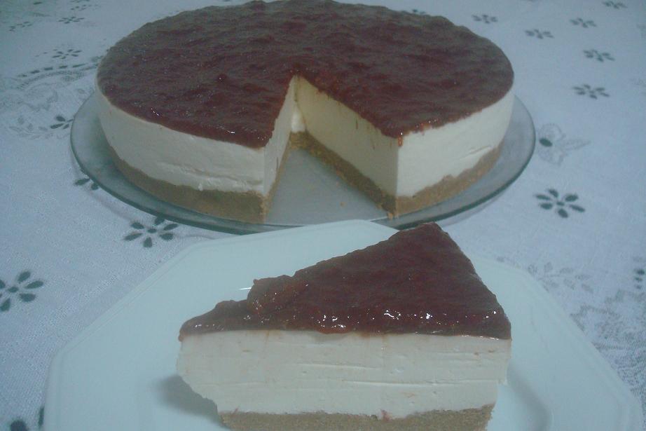 Cheesecake Romeu e julieta