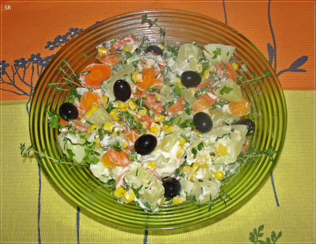 Salada Primavera com Ervas e Maionese