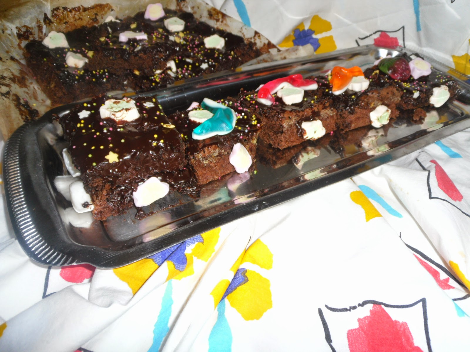 Brownies com  marshmallows- Dia Um na Cozinha