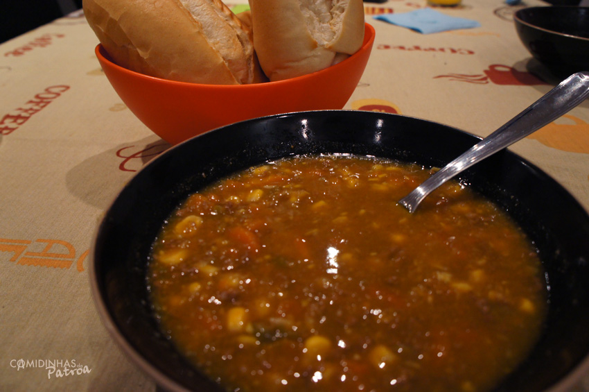 Sopa de Carne Moída com Cenoura