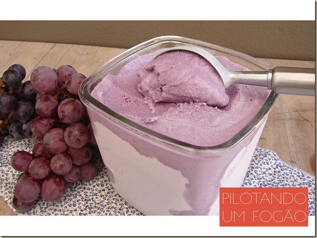 Como fazer sorvete caseiro de uva