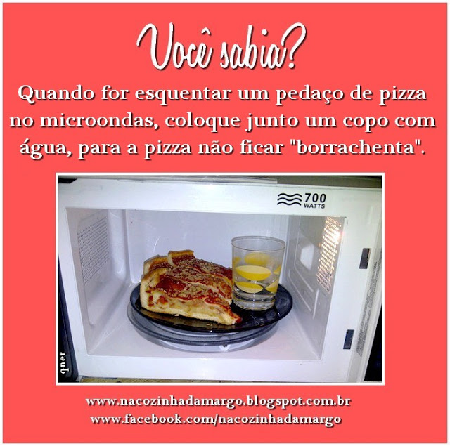 Truque para Aquecer Pizza no microondas