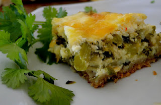 Torta de queijo e brócolis
