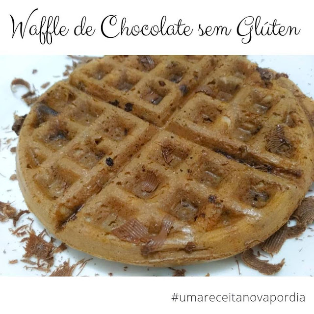 Waffle de Chocolate sem Glúten #umareceitanovapordia #dia21